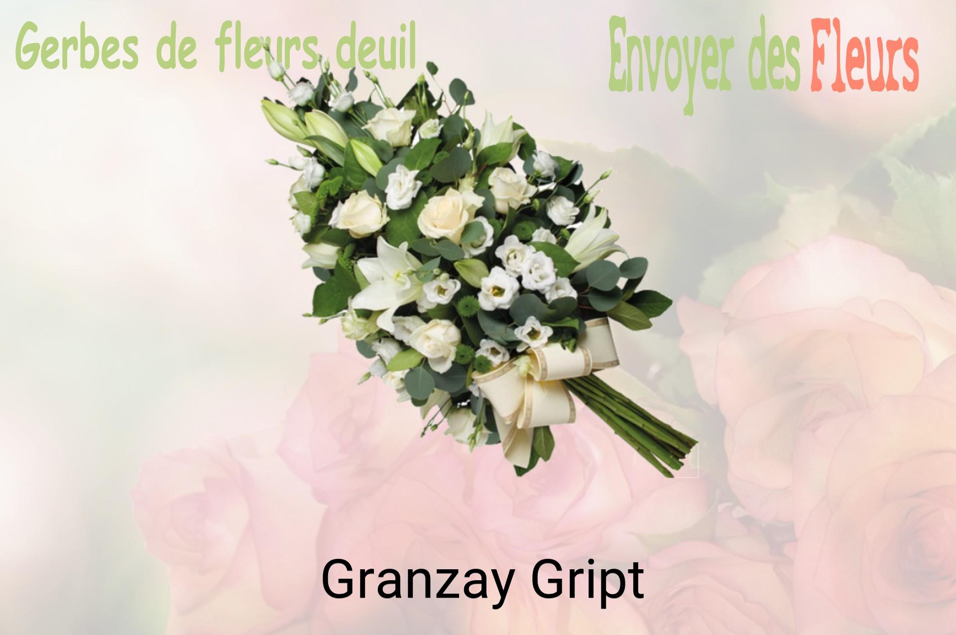 Gerbe de fleurs de deuil livrée à Granzay-Gript